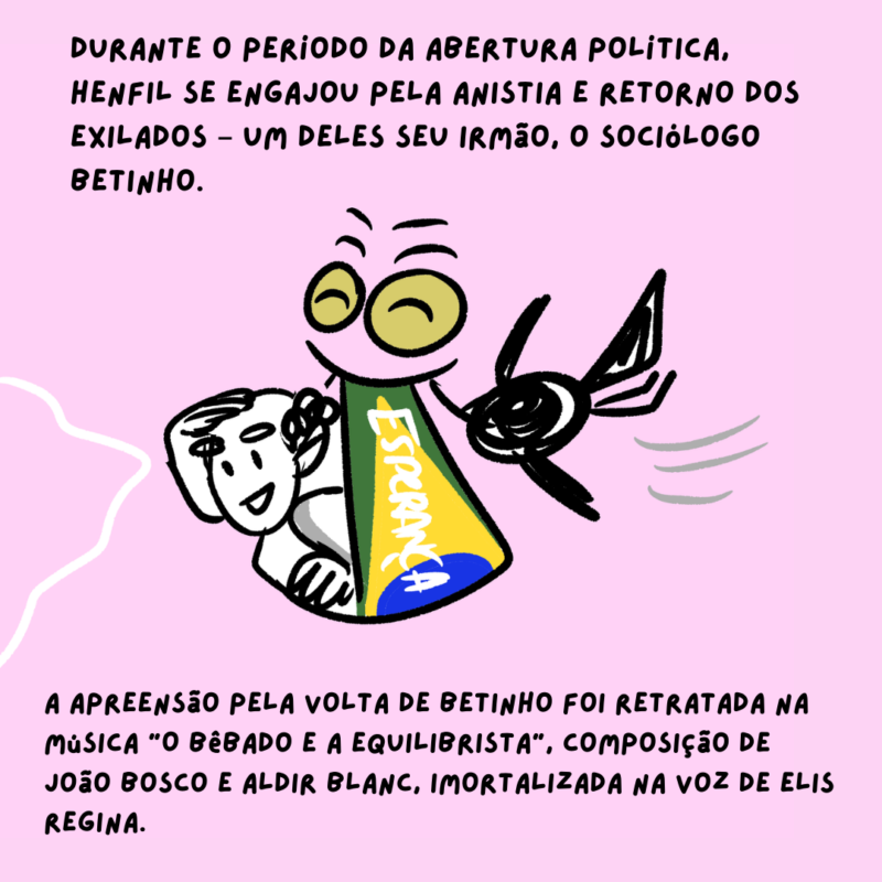 Embora não tenha sido um dos fundadores, Henfil foi um dos principais membros do jornal satírico O Pasquim, que fazia oposição à ditadura militar-empresarial. Suas tirinhas eram conhecidas pela acidez e ironia, mas também pela sagacidade, sendo capaz de driblar a censura.