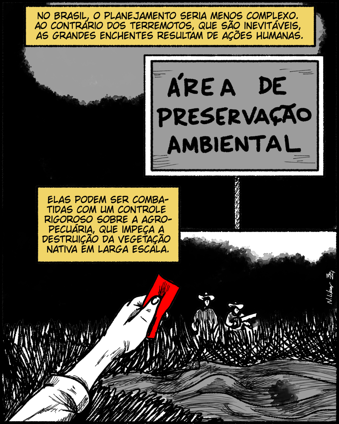 No caso do Brasil, o planejamento seria menos complexo. Ao contrário dos terremotos, que são um fenômeno inevitável, as grandes cheias são resultado de ações humanas e podem ser combatidas com um controle rigoroso da agropecuária, que impeça a destruição da vegetação nativa em larga escala.