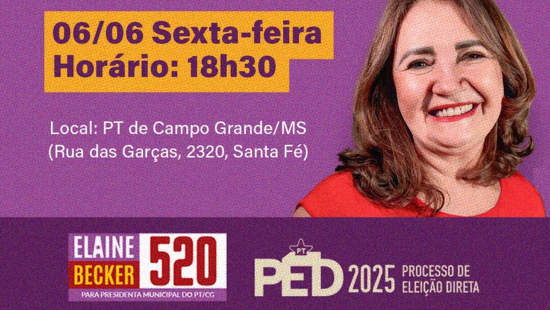 Sarau lança candidatura de Elaine Becker à presidência do PT em Campo Grande