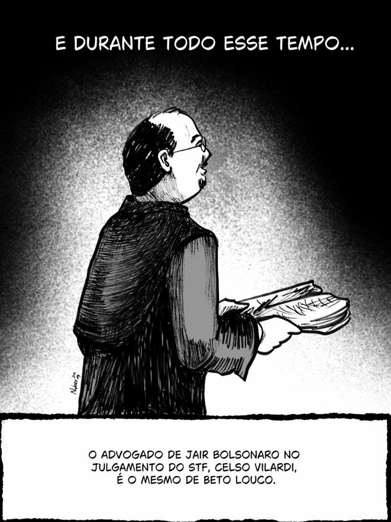 E durante todo esse tempo... o advogado de Jair Bolsonaro no processo do STF, Celso Vilardi, é o mesmo de Beto Louco.